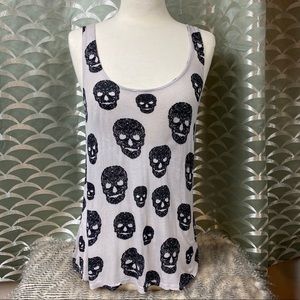 Gray H&M Skull Tank